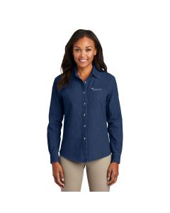 Port & Company - Ladies Long Sleeve Denim Shirt