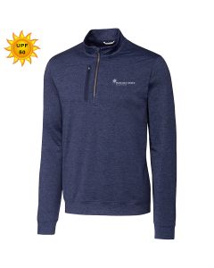 Cutter & Buck Mens Stealth Heathered Quarter-Zip Pullover